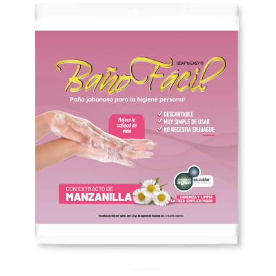 Baño Fácil Paño Jabonoso x 10 Uni Manzanilla