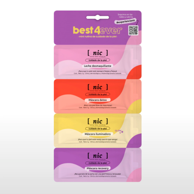 Mini Rutina De Cuidado De La Piel Nic Best 4ever X20gr