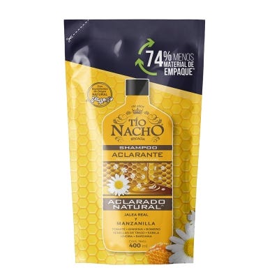 Shampoo Tio Nacho Aclarante Recargable Doy Pack x400ml  
