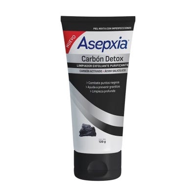 Exfoliante Asepxia Limpiador Purificante Carbón Détox x120gr          