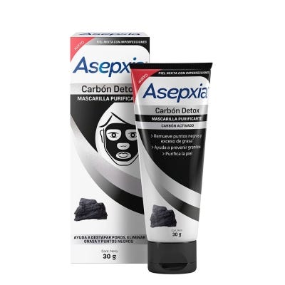 Mascarilla Facial Asepxia Carbón Détox Peel Off x30gr