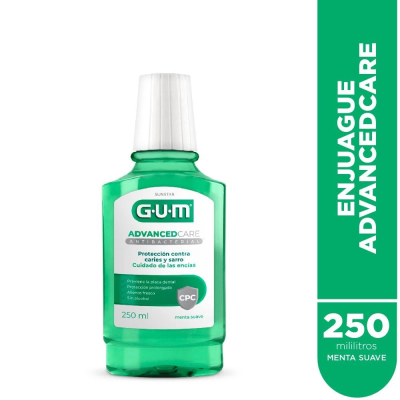Enjuague Bucal Gum Advanced Care Menta Suave x250ml