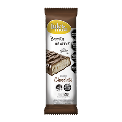 Lulemuu Barra De Cereal x12gr Arroz Bañada C/Choc Negro