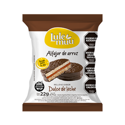 Lulemuu Alfajor x22gr Arroz Rell D.De Leche C/Choc
