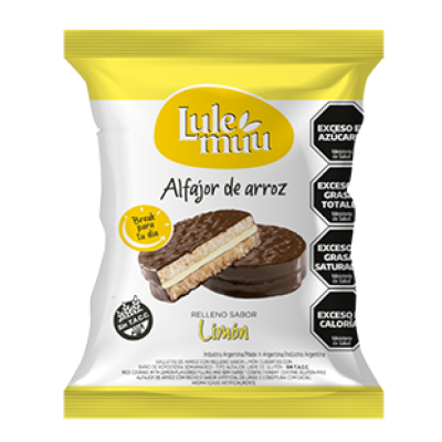 Lulemuu Alfajor x22gr Arroz Rell Limon C/Choc