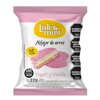 Lulemuu Alfajor x22gr Arroz Rell Vainilla C/Yogurt F