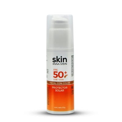 Protector Solar Anna Stein Skin Crema Facial Con Color x50gr