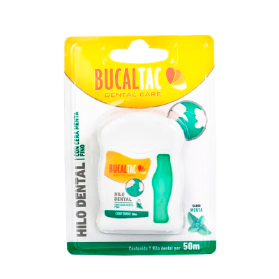 Hilo Dental Bucal Tac Con Cera Menta Fino x50m