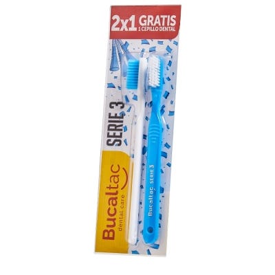 Cepillo Dental Bucal Tac Adulto Serie 3 Mundial x2Un