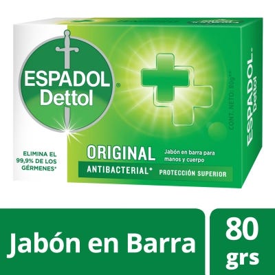 Jabón Antibacterial Espadol Original x80gr