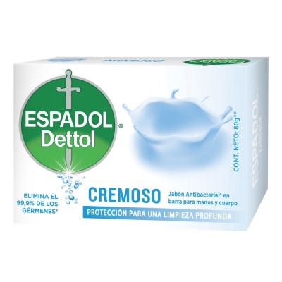 Jabón Antibacterial Espadol Cremoso x80gr
