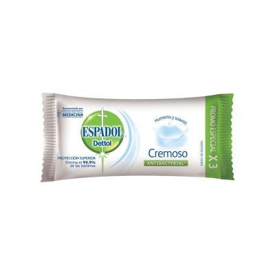 Jabón Antibacterial Espadol Cremoso x80g x3un