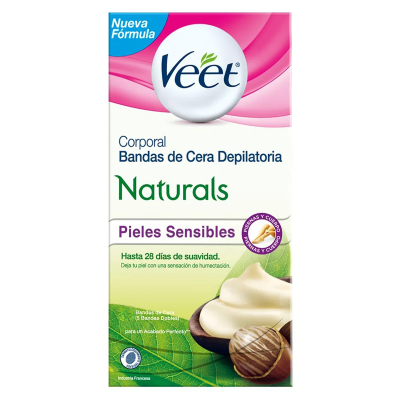 Banda Depilatoria Veet Corp.Naturals Piel Sensible x20un