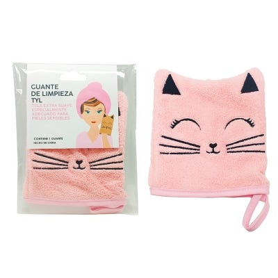 T&L Guantes Removedor D/Maquillaje Gatito