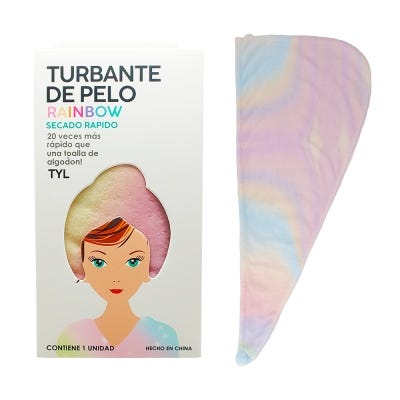 T&L Turbante De Pelo Rainbow En Caja