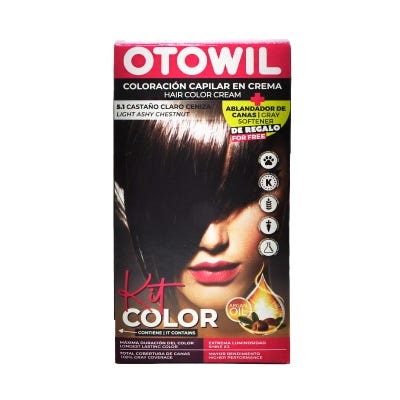 Coloracion Otowil Kit Simple Argán 5.1 Castaño Claro Ceniza