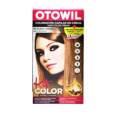 Coloracion Otowil Kit Simple Argán 7.1 Rubio Ceniza