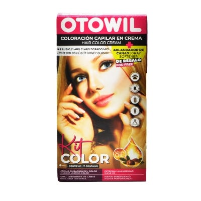 Coloracion Otowil Kit Simple Argán 9.3 Rubio Claro Claro Dorado