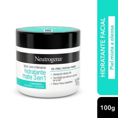 Crema Facial Neutrogena Facecare Intensive Hidratante Mate 3En1