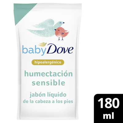 Jabón Líquido Baby Dove Humectación Sensible Repuesto 180ml