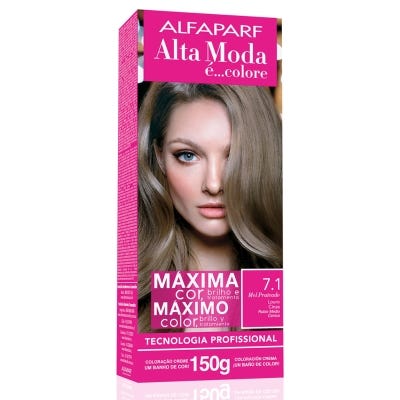 Coloracion Alta Moda 7.1 Rubio Medio Ceniza