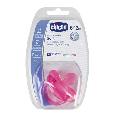 Chupete Chicco Physio Soft Sil 6-12m Pink