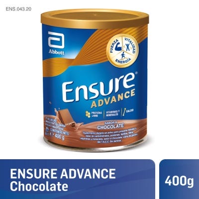 Suplemento Nutricional Ensure Advance en Polvo  Chocolatex 400 grs