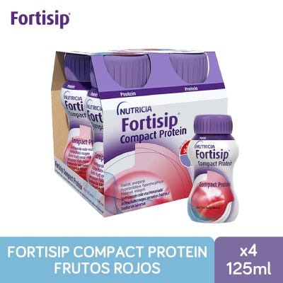 Fortisip Compact Protein Frutos Rojos x4 x 125 ml