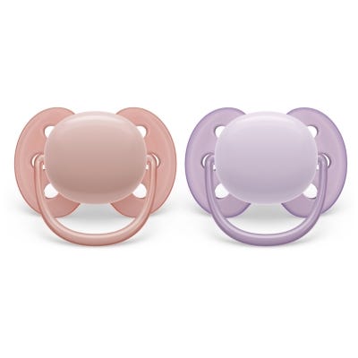 Chupete Avent X2U Ultra Soft Liso 0-6 M Nena