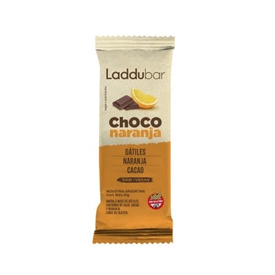 LadduBar Barra De Cereal x30gr Datiles Organicos Choco Naranja