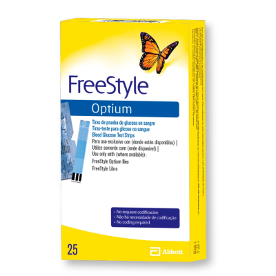 Freestyle Optium tiras react.p/glucosa x25