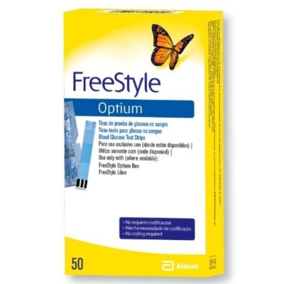 Free Style Optimun tiras reactivas para glucosa x50