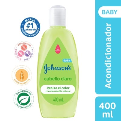 Acondicionador para bebé Johnson's Cabello Claro x400 ml.
