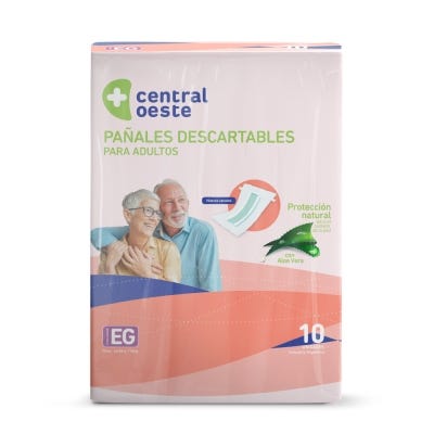 Pañales Adultos Rectos x 10 (extra grande) EG