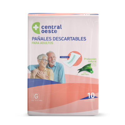 Pañales Adultos Rectos x 10  (grande) G