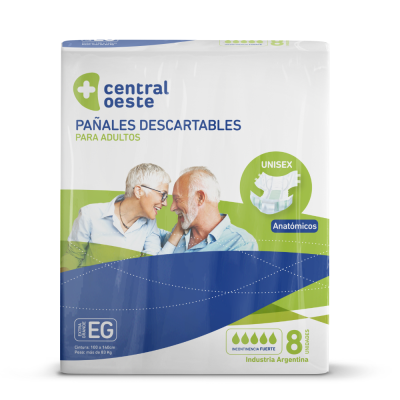 Pañales Central Oeste Adulto Anatomico EG x8