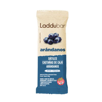 LadduBar Barra De Cereal x30gr Datiles Orga Arandanos