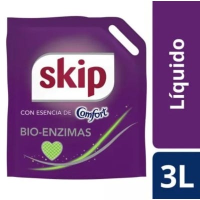 Jabón Liquido Skip Doy Pack Bio Enzimas Con Comfort x3Lt