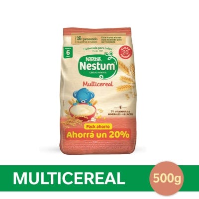 Cereal Infantil  Nestum Sin Azucar Multicereal x500gr