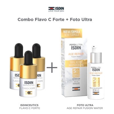 Combo Isdin Flavo C Forte + Foto Ultra