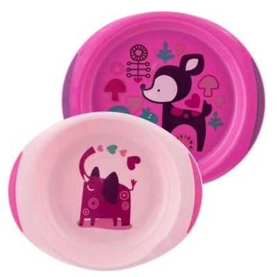 Set Chicco Platos 12m+ Rosa