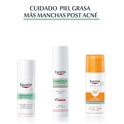 Combo Eucerin Cuidado Piel Grasa Más Manchas Post Acné