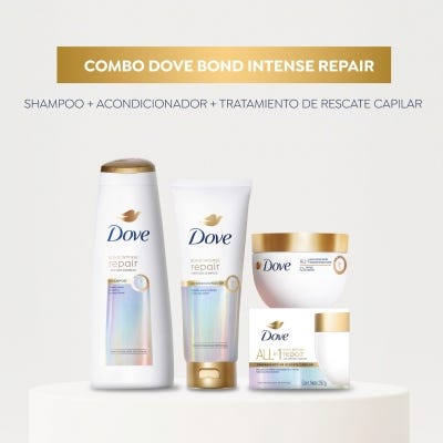 Rutina Shampoo + Acondicionador + Mascara Dove Intense Repair