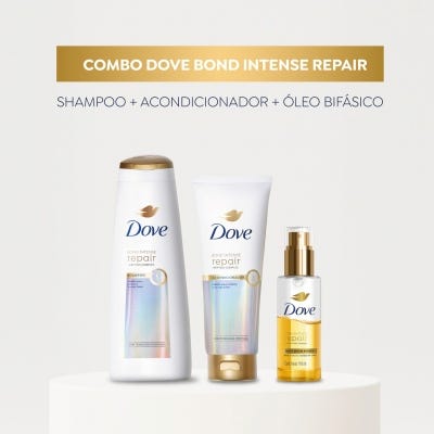 Rutina Shampoo + Acondicionador + Óleo Dove Intense Repair