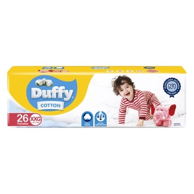 Pañales Duffy Cotton Hiperpack XXG x26un