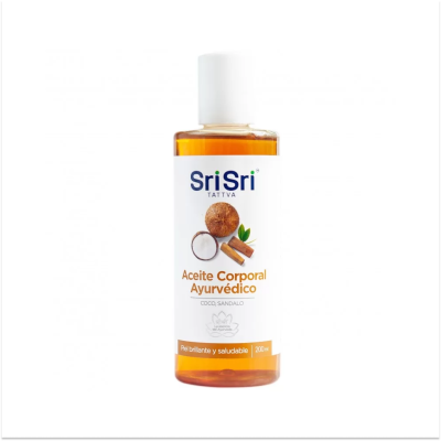 Aceite Corporal Sri Sri Tattva Ayurvedico Coco y Sandalo x200ml