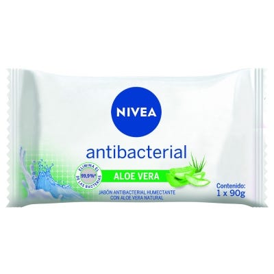 Jabón De Tocador Nivea Antibacterial Herbal x90gr