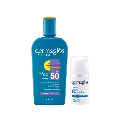 Kit Dermaglós Protector Solar + Serum Acido Hialurónico