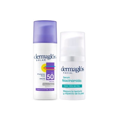 Kit Dermaglós Protector Solar Facial + Serum Niacinamida