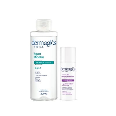 Kit Dermaglós Agua Micelar Mixta a Grasa + Despigmentante